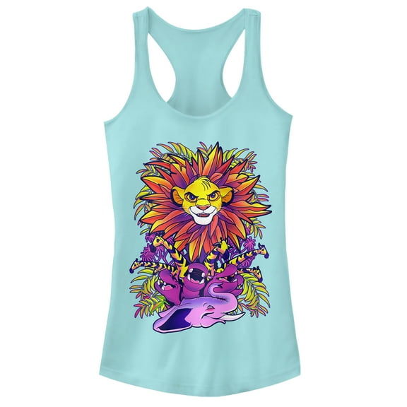 Junior's Lion King Simba Jungle Parade Racerback Tank Top Cancun X Large