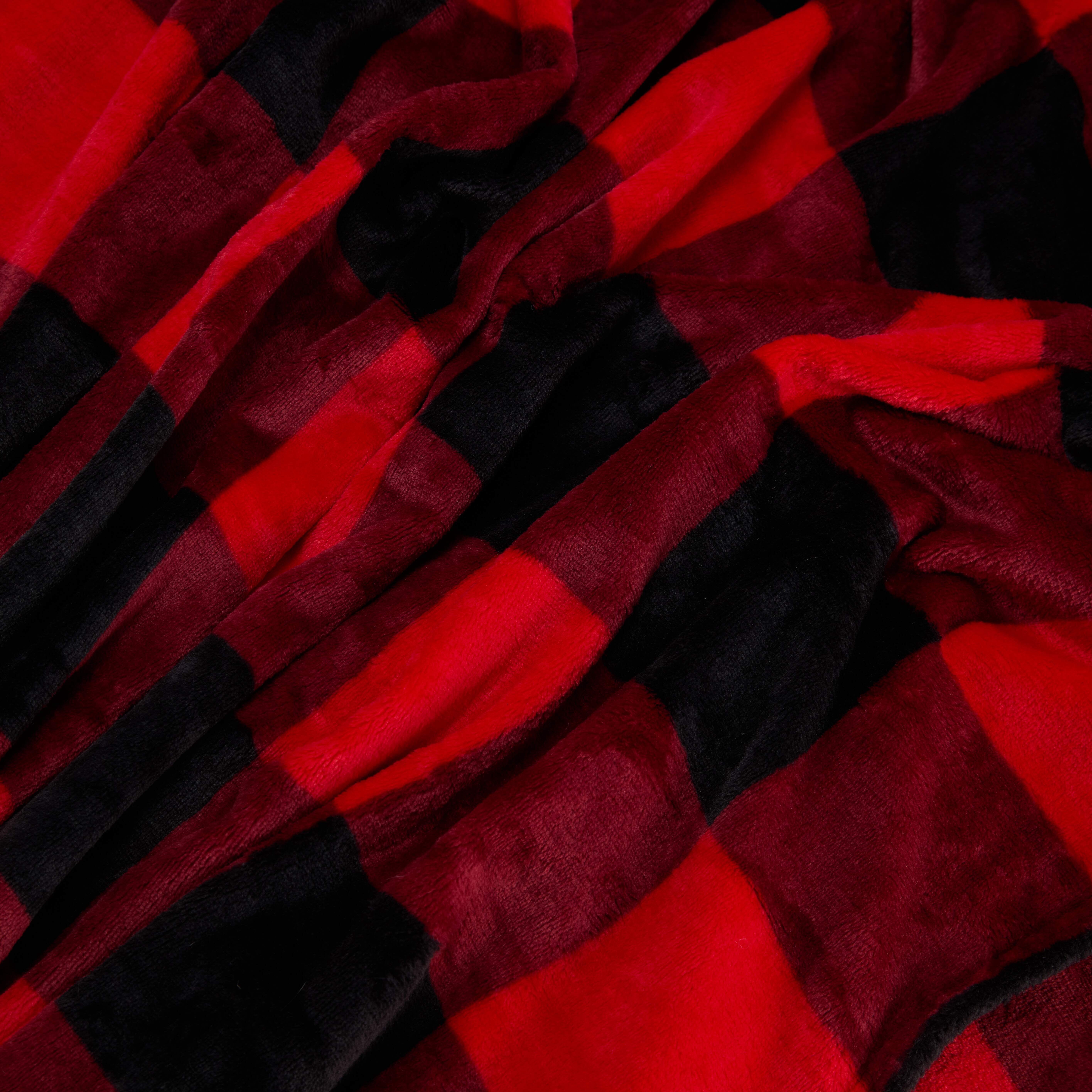 Muk Luks Luxurious and Soft Extra Large Red Family Throw Blanket