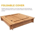 thumbnail image 4 of Wood Sandbox with 2 Bench Seats, Sand Boxes with Lid for Kids, Sand Pit with Cover for Outdoor Backyard Patio, 48 Inch, 4 of 7