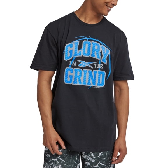 Reebok Mens Regular fit Short Sleeve Graphic T-Shirt Shirt Small Black Solid