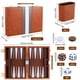 thumbnail image 3 of Funda clásica de piel sintética Backgammon Set RERIVER 2 Players, 3 of 7