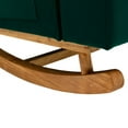 thumbnail image 6 of Rocking Chair Modern Upholstered Recliner Glider Chair, Mid Century Rocker Oversized Wingback Armchair, Comfortable Rocking Chair Accent Chair with Side Pocket for Living Room, Emerald, 6 of 7