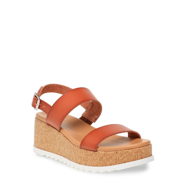 Time and Tru - Time and Tru Two Band Flatform Sandal (Women's ...