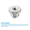 thumbnail image 4 of Uxcell Knurled Thumb Nuts 8Pack M8 Carbon Steel Nut High Head Through Hole, Silver, 4 of 5