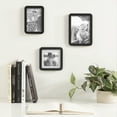 thumbnail image 6 of (3 pack) DesignOvation 5x5 Matted for 4x4 Rounded Basic Black Decorative Tabletop Picture Frame, 6 of 12
