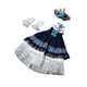 thumbnail image 5 of Vestido de princesa para muñeca BJD 1/6, disfraz para niñas pequeñas, vestido de fiesta de cosplay azul, 5 of 8