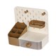 thumbnail image 3 of Portalápices, portalápices, cajón de almacenamiento multifuncional, organizador de escritorio, caja de papelería para artículos de arte de mesa. Marrón, 3 of 7
