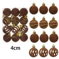 thumbnail image 4 of HCBY 12 Pcs Velvet Christmas Balls, Flocked Xmas Tree Ornaments with Ribbon Hangers for Holiday Decor, Home and Party Decoration Gift idea(Brown,1.54"), 4 of 6