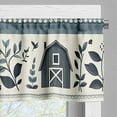 thumbnail image 4 of Ambesonne Farmhouse Valance Pack of 2, Bitonal Cottagecore Barn, 54"X12", Pale Eggshell Purpleblue, 4 of 5