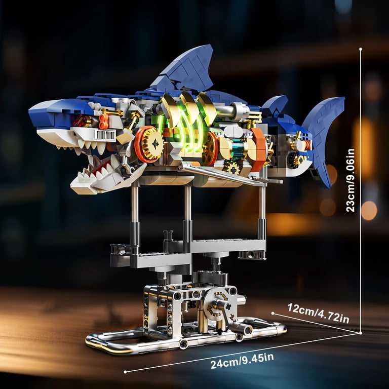 Mountainish Technic Shark with Swivel Body & Light Building Kit