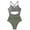 Green, variant on WOLLED Women's One Piece Swimsuit Back Tie Swimsuit Soft Swimwear Cross Bathing Suit Comfort Bikini Swimsuit