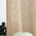 thumbnail image 2 of Curtainking Light Filtering Curtains Geometric Striped Farmhouse Grommet Curtains for Bedroom 52x84 Inch Set of 2 Beige on Taupe, 2 of 7