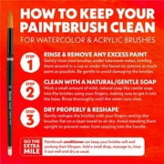 Creative Mark Ebony Splendor Short-Handled Synthetic Sable Paint Brush, Rigger # 2, Teijin Multi-Filament Hair, Handcrafted Synthetic Paint Brushes for Acrylic Painting, Watercolor Painting and More