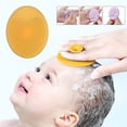thumbnail image 2 of JGAIUMG Soft Silicone Baby Cradle Cap Brush, Gentle Scalp Exfoliator & Massager, Shampoo Brush for Baby Scalp and Body Care, Yellow, 3Pcs, 2 of 4