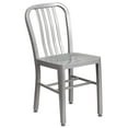 thumbnail image 5 of Flash Furniture Thomas Commercial Grade 24" Round Silver Metal Indoor-Outdoor Table Set with 4 Vertical Slat Back Chairs, 5 of 5