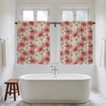 thumbnail image 4 of Spring Flowers Kitchen Curtains 45 Inch Length, Chinese Botanical Pink White Blooms Floral Tiers Curtains for Bathroom Bedroom Cafe, Light Filtering Small Window Treatment Drapes 2 Panels 42"Wx45"L, 4 of 8