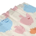 thumbnail image 4 of Shower Curtain, Artistic Cute Cartoon Pig Waterproof Fabric Plastic Shower Curtain, Drying Fast Bathroom Curtain with 9 Buttonholes, Ruffle Shower Curtain 60x72in, 4 of 8