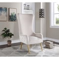 thumbnail image 2 of Meridian Furniture Alexander Cream Velvet Accent Chair, 2 of 5
