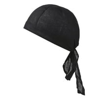 iHPH7 Skull Cap Dew Rags for Men Pirate Hat Sweat Caps for Men Doo Rags for Men, Black One Size