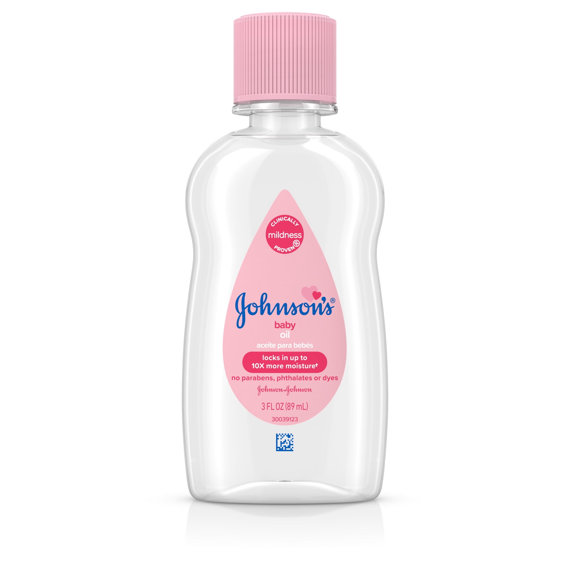 Johnson's Baby Oil, Mineral Oil, Baby Massage Oil, Original, 3 fl. oz
