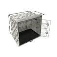 thumbnail image 6 of Savannah Dog Crate Cover, Leopards Pattern in Minimalist Tones Wilderness Predator Animals Savannah, Easy to Use Pet Kennel Cover Small Dogs Puppies Kittens, 7 Sizes, Charcoal Grey White, by Ambesonne, 6 of 6