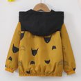 thumbnail image 5 of JAJAHO Girls Bomber Jacket Leopard Patchwork Long Sleeve Hooded Fall Jackets Sizes 1-7Y, 5 of 7