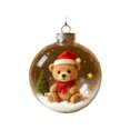 thumbnail image 2 of Decoración del hogar, decoración navideña, bola de Navidad, colgante para árbol de Navidad, bola de cristal transparente, regalo de joyería, decoración esférica estereoscópica transparente de animales, 2 of 6