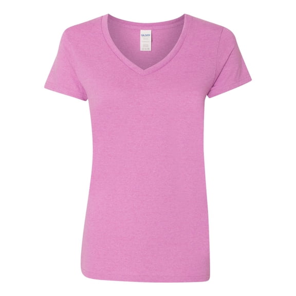 Gildan Heavy Cotton V-Neck T-Shirt for Women Semi-Fitted