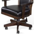 thumbnail image 2 of Pemberly Row Chaise de Jeu Pivotante à Roulettes en Similicuir Noir Bois Brun Foncé, 2 of 11