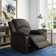 thumbnail image 4 of Relax A Lounger Dorian Recliner in Dark Brown Faux Leather Upholstery, 4 of 11