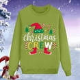 thumbnail image 7 of Linfrsh Christmas Shirts for Women Christmas Family Matching Sweatshirt Parent Child Long Sleeve Printed Holiday Top for Kids Green,L, 7 of 7