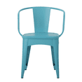thumbnail image 6 of Tcbosik Outdoor Bistro Set, 3-Piece Metal Patio Furniture, Round Table and 2 Chairs, Suitable for Backyard, Balcony, Poolside, Porch, Garden, Easy Assembly, Blue, 6 of 11