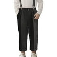 thumbnail image 2 of XinLfly Toddler Kids Boys Dress Pants Flat-Front Slim Fit Dress Suits Slacks Uniform Trousers Teen with Pockets Straight Suit Pants Student Performances,Black,6-7T, 2 of 6