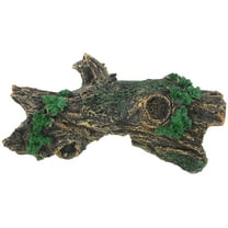 OFFIGAM Large Dark Brown Resin Reptile Hideout Cave, Natural Safe Shelter for Reptiles, Patio and Terrarium Decor