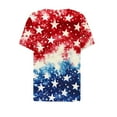 thumbnail image 5 of womens t shirts Women's Casual Independence Day Printed Short Sleeve V-Neck Top graphic tees for women, 5 of 5