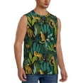 thumbnail image 2 of Daiia Jungle Leopard Yellow Printed Men's Tank Tops,Casual Soft Sleeveless Gym Muscle Shirts Bodybuilding Tee-XX-Large, 2 of 8