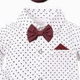 thumbnail image 4 of 3-6 Months 3Pcs Infant Newborn Baby Boy Clothes Set With Hat Long Sleeve Romper Tops Suspender Pants Kids Gentleman Outfits Fall Winter Outfit 0 3 6 9 12 18 Months Infant Baby Outfits,Blue, 4 of 5