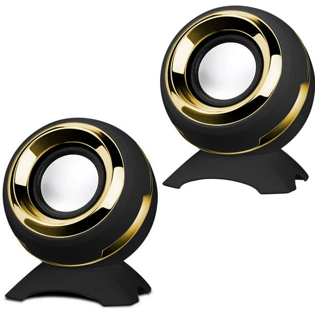 Altavoces para computadora con alimentación por USB, minialtavoces de escritorio con sonido de alta fidelidad, sonido estéreo superior, doble bocina, perfectos para computadora, computadora portátil
