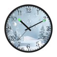thumbnail image 2 of Voice Activated Clock with Glow Light 12 Inch Large Silent Wall Clock Battery Operated for Home Decor Winter Christmas Decorations, 2 of 8