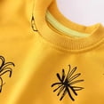 thumbnail image 7 of HXWCHs Toddler Boys Sweatshirts Kids Long Sleeve Crewneck Pullover Cartoon Print Shirts Size: 4-5 Years Yellow, 7 of 7