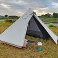 thumbnail image 2 of Tente Tipi de Camping Tente Pyramide Extérieure une Personne Tipi Tente Chaude pour Camping Randonnée, 2 of 7