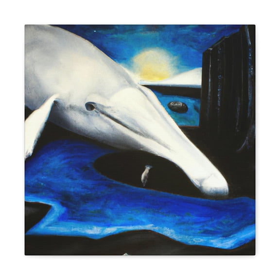 Beluga in Moonlight. - Canvas