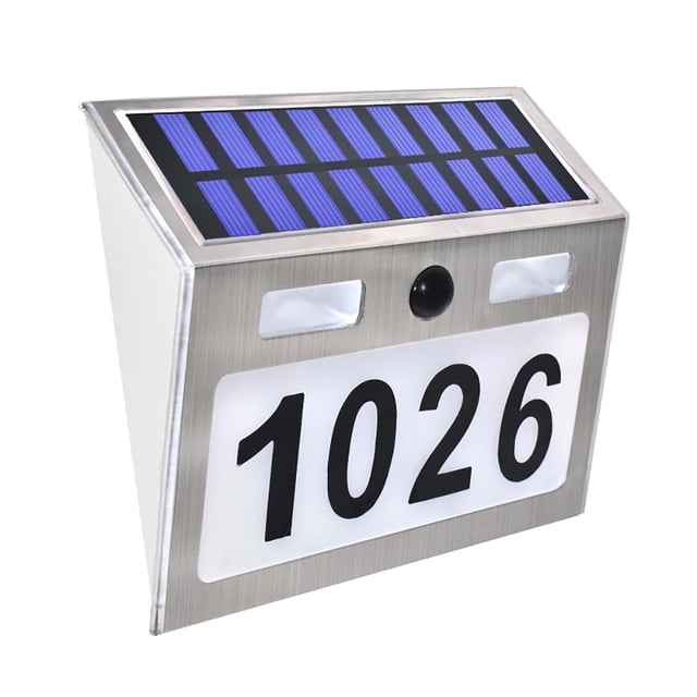 Lámpara De Pared Solar Del Sensor De Movimiento De La Luz 200Lm Del Número De La Puerta Para La Yarda Del Jardín De La Puerta Methold HA020903-00