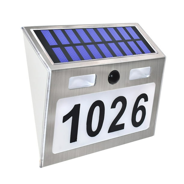 YANSUN Solar Powered House Numbers Address Sign Dusk To Dawn Waterproof  Outdoor Plaque Light With Lighting Modes H-SO039SX(N1) The Home Depot |  Solar House Numbers Light, Lighted House Numbers Sign Plaque Address