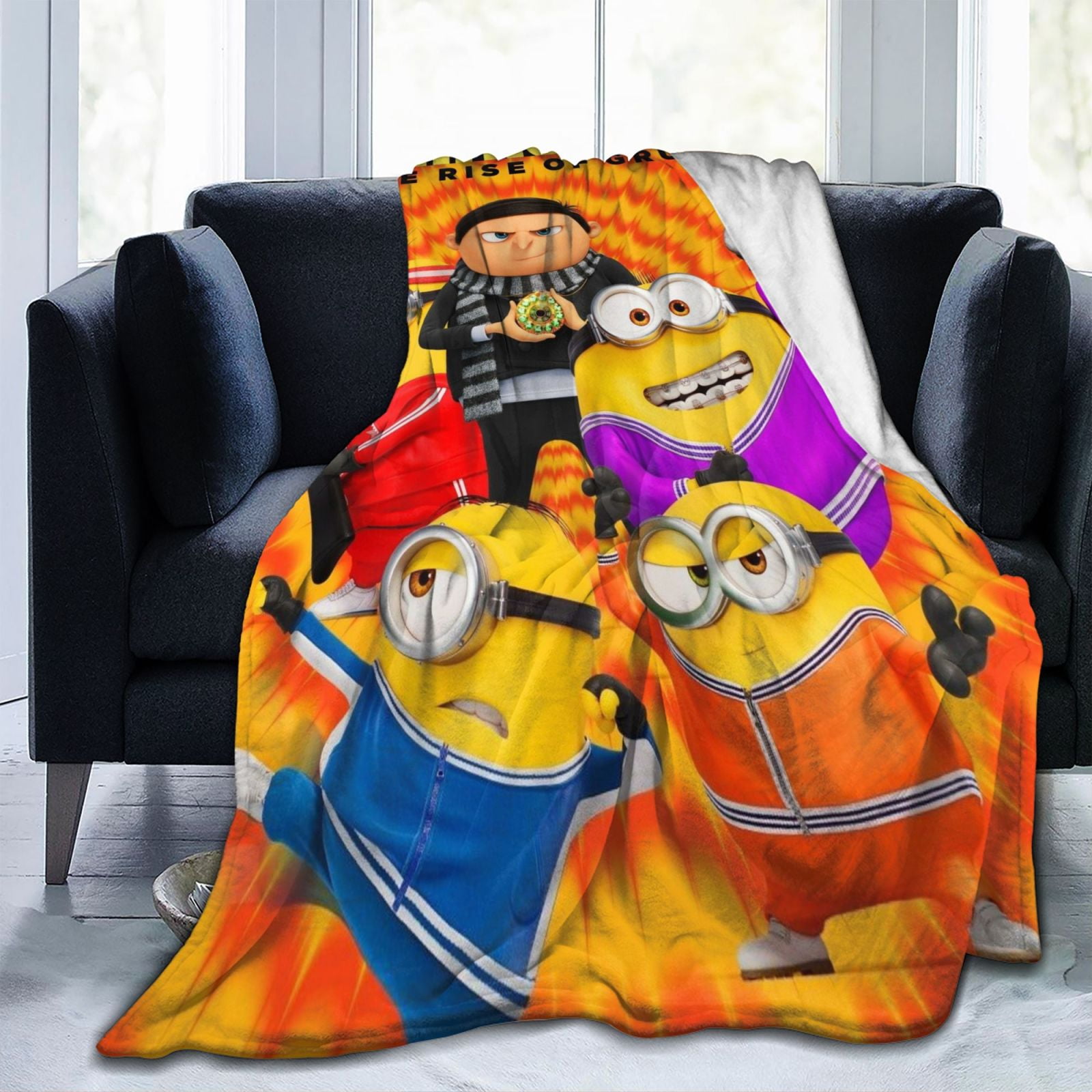 Minion Fleece Blanket Super Soft Warm Throw Blankets Plush Cozy Fuzzy Blanket For Couch Sofa Bed Travel Camping 50 X40 Walmart