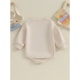 thumbnail image 4 of Bagilaanoe Newborn Baby Girl Boy Oversized Romper Sweatshirt Long Sleeve Bodysuits Letter Print Pullover 3M 6M 9M 12M Infant Casual Tee Tops, 4 of 7