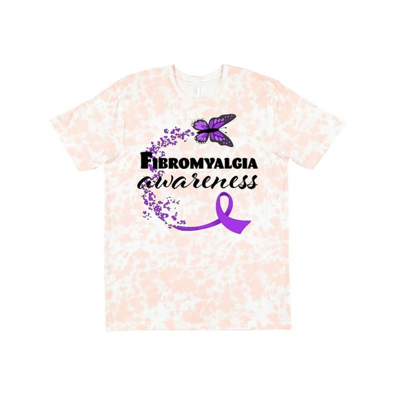 Inktastic Fibromyalgia Awareness Butterfly Ribbon T-Shirt