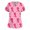Watermelon Red, variant on WTOBBY Women's Fashion V-Neck Short Sleeve Overalls Design with Double Layer Pockets Printed Top, Work Apparel for Healthcare, Comfortable Scrub Fit with Practical Features ,Black L