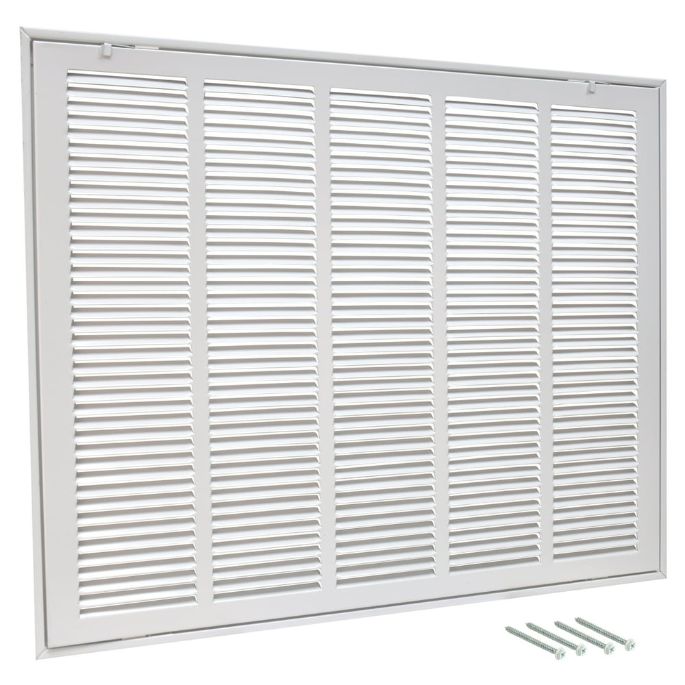 EZFLO 61634 Return Air Filter Grille, 25 inch x 20 inch Opening, White