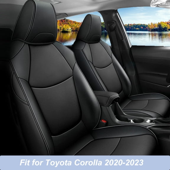 IKABEVEM Seat Covers Fit for Toyota Corolla 2020 2021 2022 2023 (SE,SE Apex Edition,SE Nightshade Edition) Full Set Black